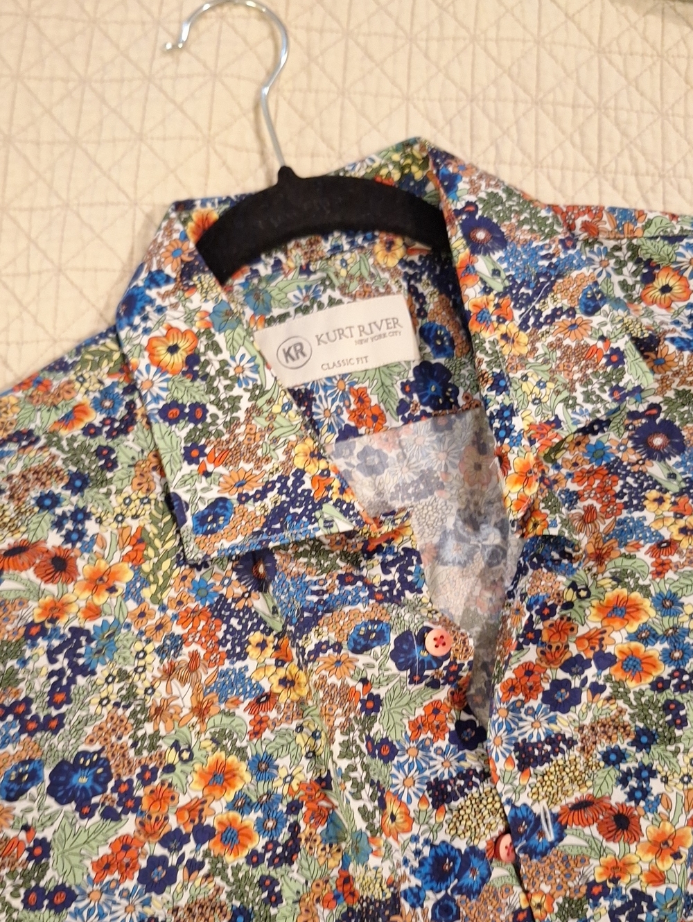 Kurt River Classic Fit Men’s Floral Button-Up Shirt - Multicolor